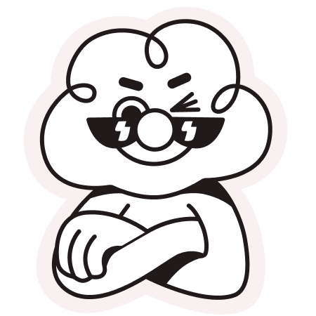 Smiling cartoon mascot