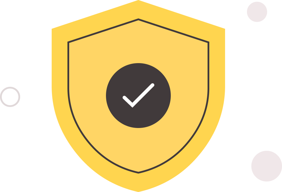 shield with a check mark illustration